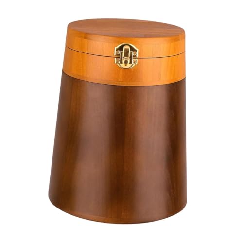 perfk Memorial Pet Urne Memorial Aschehalter, Holz -Souvenir -Grabbehälter Jar, Andenkeneinätigung von perfk