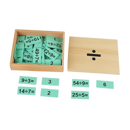 perfk Montessori-Mathematikspielzeug, Kopfrechenbox, Interaktion, leichtes Holz, vielseitig einsetzbar, für den Kindergarten, Zuhause, Jungen und Mädchen, Division perfk Montessori-Mathematikspielzeug, Kopfrechenbox, Interaktion, leichtes Holz, vielseitig einsetzbar, für den Kindergarten, Zuhause, Jungen und Mädchen, Division von perfk