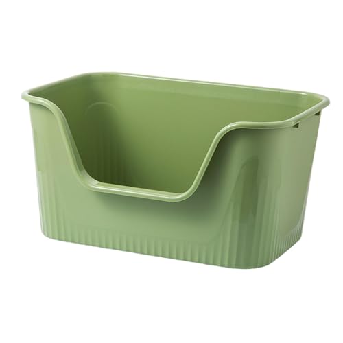perfk Offene Haustiertoilette, Katzentoilette, spritzwassergeschützt, Katzensandkasten, Bettpfanne, tragbar, mit hoher seitlicher Katzentoilette, Grün perfk Offene Haustiertoilette, Katzentoilette, spritzwassergeschützt, Katzensandkasten, Bettpfanne, tragbar, mit hoher seitlicher Katzentoilette, Grün von perfk