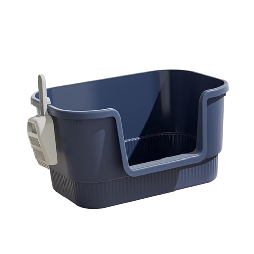 perfk Offene Katzentoilette Jumbo-Katzentoilette Multi-Katzentoilette Kätzchentoilette U-Form abgesenkte Vorderseite für alle Arten von Katzenstreu, Blau perfk Offene Katzentoilette Jumbo-Katzentoilette Multi-Katzentoilette Kätzchentoilette U-Form abgesenkte Vorderseite für alle Arten von Katzenstreu, Blau von perfk