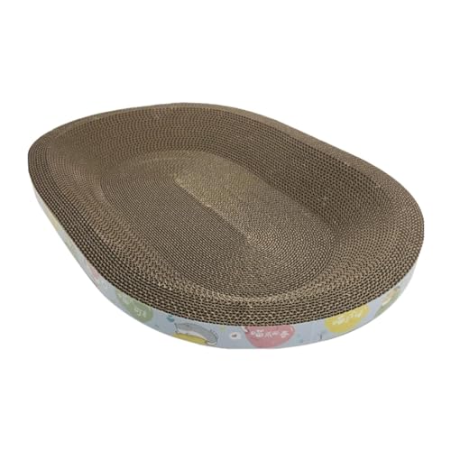 perfk Ovale, gewellte Kratzunterlage, Kratzlounge, Katzen, Katzenkratzschale, Katzenkratzer, Karton für Kätzchen, kleine, mittelgroße Katzen, 45 cm x 28 cm x 8,5 cm perfk Ovale, gewellte Kratzunterlage, Kratzlounge, Katzen, Katzenkratzschale, Katzenkratzer, Karton für Kätzchen, kleine, mittelgroße Katzen, 45 cm x 28 cm x 8,5 cm von perfk