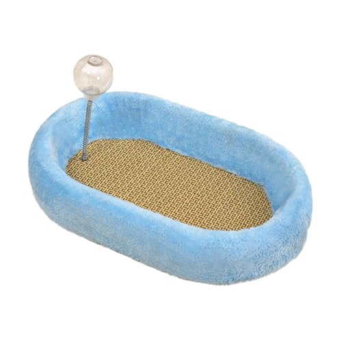 perfk Ovales Katzen-Kratzbrett, Katzenkratzbrett, Sofaschutz, Lounge-Nest, Trainingsspielzeug, Kätzchenbett, Katzenkratzbrett, Blau von perfk