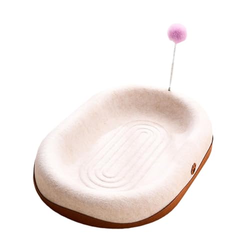 perfk Ovales Katzenkratzbrett Kätzchen Interaktives Spielzeug Möbelschutz Heimtierbedarf Spielsofa Schutz Katzenkratzbrett Katzenbett, mit Spring Ball perfk Ovales Katzenkratzbrett Kätzchen Interaktives Spielzeug Möbelschutz Heimtierbedarf Spielsofa Schutz Katzenkratzbrett Katzenbett, mit Spring Ball von perfk