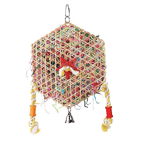 perfk Papageien-Kauspielzeug, Vogel-Kauspielzeug, Kletterfußspielzeug, Schaukel, Papierschredder-Spielzeug, Futtersuchspielzeug für Aras, kleine, perfk Papageien-Kauspielzeug, Vogel-Kauspielzeug, Kletterfußspielzeug, Schaukel, Papierschredder-Spielzeug, Futtersuchspielzeug für Aras, kleine, von perfk