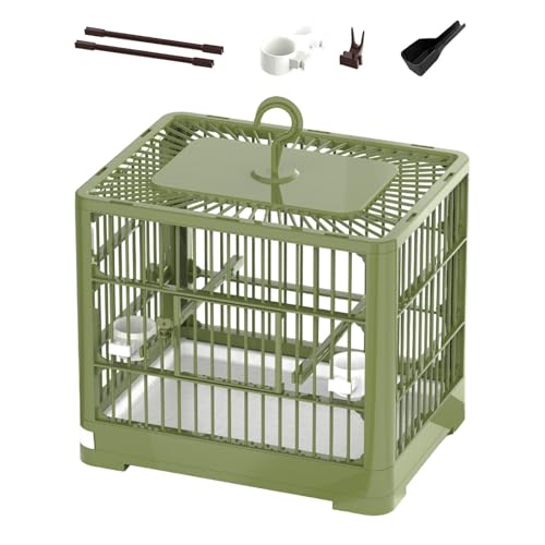 perfk Papageienkäfig, Vogelhaus, Haustierbedarf, faltbar mit Standstange, tragbarer Vogelkäfig, Käfig für den Heimgebrauch, GrÜn perfk Papageienkäfig, Vogelhaus, Haustierbedarf, faltbar mit Standstange, tragbarer Vogelkäfig, Käfig für den Heimgebrauch, GrÜn von perfk