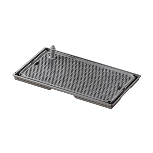 perfk Pee Hundetoilette, Haustiertöpfchen mit Führungspfosten, Halter für Hundetrainingsunterlagen, leicht zu reinigen, tragbare Töpfchenschale, Dunkelgrau perfk Pee Hundetoilette, Haustiertöpfchen mit Führungspfosten, Halter für Hundetrainingsunterlagen, leicht zu reinigen, tragbare Töpfchenschale, Dunkelgrau von perfk