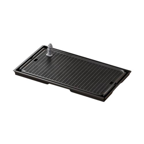 perfk Pee Hundetoilette, Haustiertöpfchen mit Führungspfosten, Halter für Hundetrainingsunterlagen, leicht zu reinigen, tragbare Töpfchenschale, Schwarz perfk Pee Hundetoilette, Haustiertöpfchen mit Führungspfosten, Halter für Hundetrainingsunterlagen, leicht zu reinigen, tragbare Töpfchenschale, Schwarz von perfk