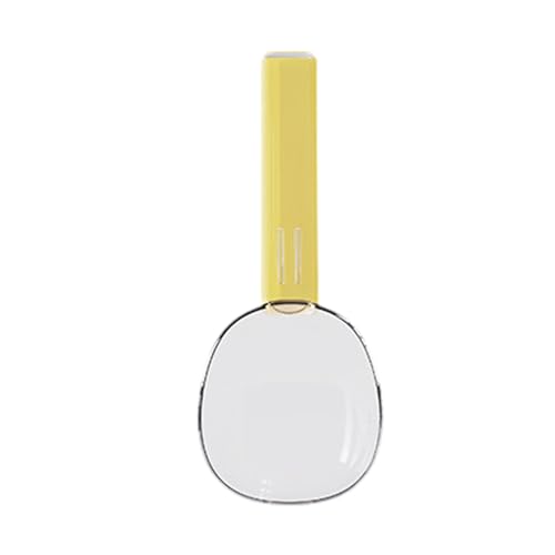perfk Pet Treat, Hunde messen Tassen Pet Futter Feeder, Werkzeugzubehör Katzenfutter Messlöffel mit Skala, Gelb von perfk