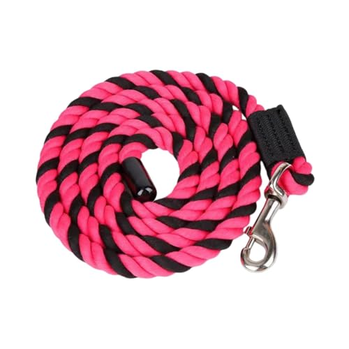 perfk Pferdeseil Longe Linie für Pferde Baumwolle mit Schwenkschrauben -Schnapprückgang Equine Performance Seil, Pink Schwarz von perfk