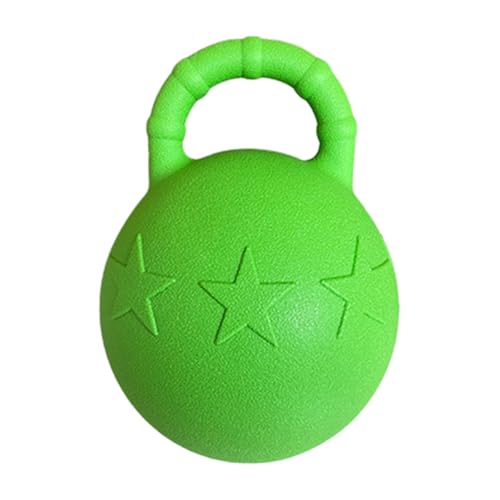 perfk Pferdespielzeugball Hüteball für mittelgroße und große Hunde 25 cm Viehpflegebedarf Elastischer Gummi Pferdetraining mit Griff von perfk