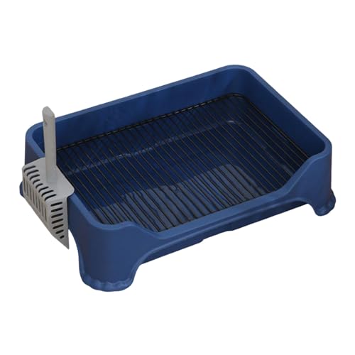 perfk Pinkel-Pad-Halter, Hundetoilette hält Pfotenböden sauber, Gittertoilette mit Zaun, Hundetöpfchen-Tablett für Krankenhaus, Veranda, Schlafzimmer, Blau perfk Pinkel-Pad-Halter, Hundetoilette hält Pfotenböden sauber, Gittertoilette mit Zaun, Hundetöpfchen-Tablett für Krankenhaus, Veranda, Schlafzimmer, Blau von perfk