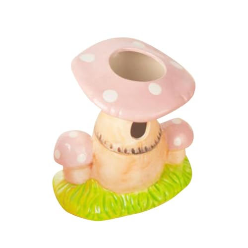 perfk Pottery Hamster Wasserflasche Stand Halter Zubehör Pilzform Dekoration Wasserspender Rack zum Trinken von Arbeitsplatten, Rosa perfk Pottery Hamster Wasserflasche Stand Halter Zubehör Pilzform Dekoration Wasserspender Rack zum Trinken von Arbeitsplatten, Rosa von perfk