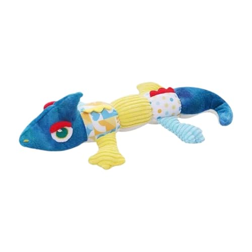 perfk Quietschendes Plüschhundspielzeug mit Squeaker Lustig Cartoon Toy Interactive Play für Welpen Aggressive Chewers Hunde Katzen Katzen, Blau von perfk