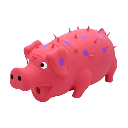 perfk Quietschspielzeug für Hunde, Kauspielzeug für Hunde, Möbelschutz, Gummi, Haustierbedarf für Aggressive Kauer, für kleine, mittelgroße und große, Rosa von perfk