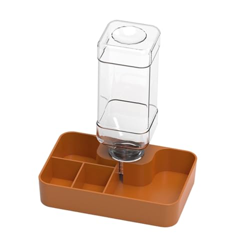 perfk Reptilien-Futterspender, Wassernapf, Terrarium-Zubehör, Futterstation, automatischer Wasserspender, Trinknapf für Schildkröten-Chamäleons, Khaki Klein von perfk