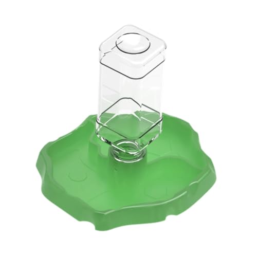 perfk Reptilien-Wasserschale, Reptilien-Trinkwasser, Fütterungszubehör, Futterschale für Haustiere, automatische Hydrator für Haustiere, GrÜn von perfk