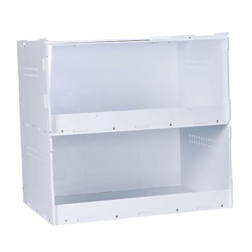 perfk Reptilientank, Reptilien-Futterbox, transparentes Fenster, 2-in-1-Spinnen-Starter-Kit, Spinnen-Lebensraumkäfig für Frösche, Geckos, L von perfk