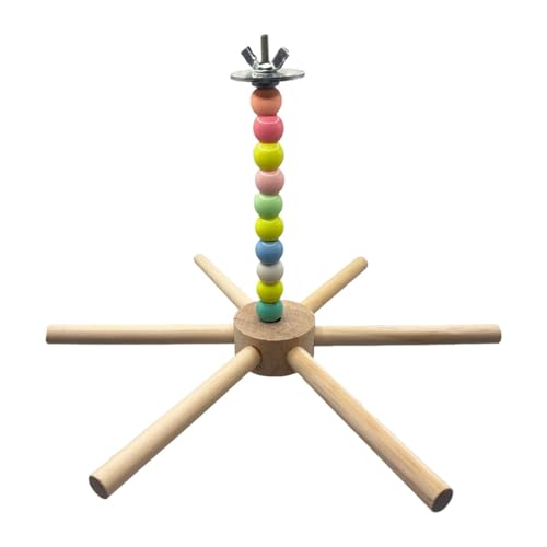 perfk Rotierender Vogelsitzstangenständer, Käfigzubehör, einfache Installation, Übungsvogel-Holzständer, interaktives Papageienspielzeug für kleine Vögel perfk Rotierender Vogelsitzstangenständer, Käfigzubehör, einfache Installation, Übungsvogel-Holzständer, interaktives Papageienspielzeug für kleine Vögel von perfk