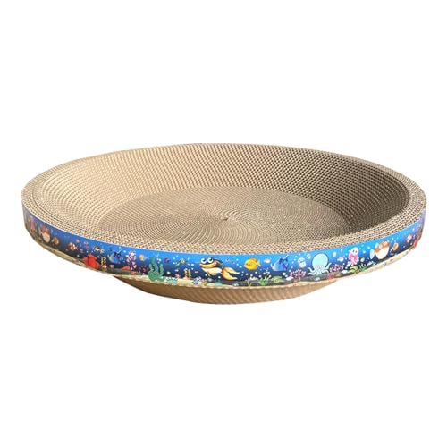 perfk Rundes Katzenkratzbett, Katzen-Lounge-Bett, Schleifklauenschale für Katzen im Innenbereich, gewelltes Kratzbrett, Heimtierbedarf, Schlafen, 50cmx10cm perfk Rundes Katzenkratzbett, Katzen-Lounge-Bett, Schleifklauenschale für Katzen im Innenbereich, gewelltes Kratzbrett, Heimtierbedarf, Schlafen, 50cmx10cm von perfk