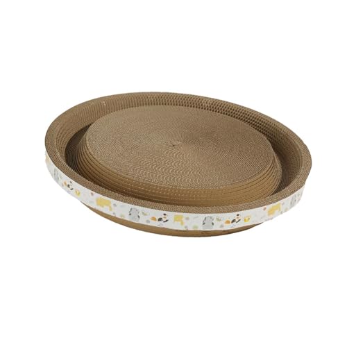 perfk Rundes Katzenkratzbrett aus Karton, Kratzbett, Nest, verschleißfest, Couch, Kratzbrett, Heimtierbedarf, Schlafen, Spielen, Ausruhen, l perfk Rundes Katzenkratzbrett aus Karton, Kratzbett, Nest, verschleißfest, Couch, Kratzbrett, Heimtierbedarf, Schlafen, Spielen, Ausruhen, l von perfk