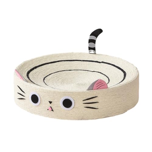 perfk Rundes Katzenkratzbrett aus Sisal, Katzenkratzbrett, Spielzeug, kreativ, langlebig, Möbelschutz, zum Ausruhen und Spielen, Katzenkratzbett, Katze perfk Rundes Katzenkratzbrett aus Sisal, Katzenkratzbrett, Spielzeug, kreativ, langlebig, Möbelschutz, zum Ausruhen und Spielen, Katzenkratzbett, Katze von perfk