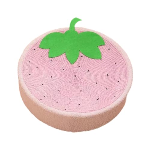 perfk Rundes Sisal-Katzenkratzbrett, Kratzschale, Katzenbedarf, Katzennest, Cartoon, Katzenbett, Obst-Kratzbrett für Katzen und Kätzchen, Erdbeere perfk Rundes Sisal-Katzenkratzbrett, Kratzschale, Katzenbedarf, Katzennest, Cartoon, Katzenbett, Obst-Kratzbrett für Katzen und Kätzchen, Erdbeere von perfk
