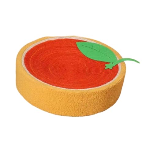 perfk Rundes Sisal-Katzenkratzbrett, Kratzschale, Katzenbedarf, Katzennest, Cartoon, Katzenbett, Obst-Kratzbrett für Katzen und Kätzchen, Orange perfk Rundes Sisal-Katzenkratzbrett, Kratzschale, Katzenbedarf, Katzennest, Cartoon, Katzenbett, Obst-Kratzbrett für Katzen und Kätzchen, Orange von perfk