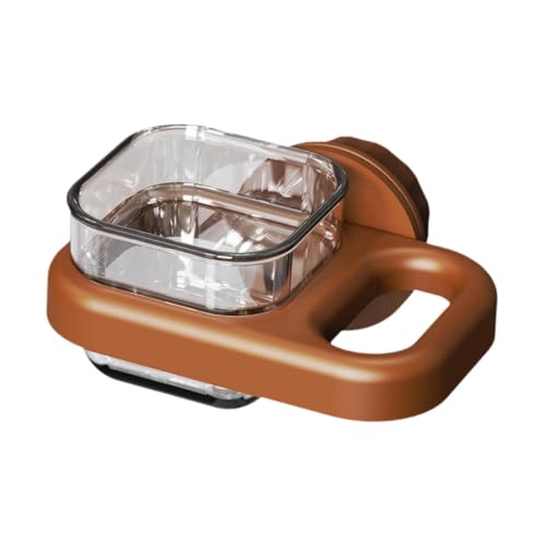 perfk SALAKEET -Lebensmittelschale Feeder Schüssel Stall Wasserversorgungen tragbarer Vogel Fütterungsschüssel Tasse Vogelwasserer für Papageien Yard Balkon, Braun von perfk
