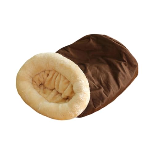 perfk Schlafsack, Katzenbett, Höhle, selbstwärmend, süßes Haus, warm, weich, für Katzen, Haustiermatte für Kätzchen, Welpen, kleine Hunde, Katzen, für den, Kaffee von perfk