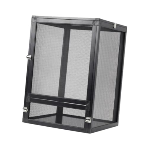 perfk Schlangen-Aluminium-Bildschirmkäfig, Reptilien-Terrarium-Gehäuse, robuste Aluminiumlegierung, professionelles Gehäuse für Chamäleons, Kronengecko-Tank, 23x23x33cm von perfk