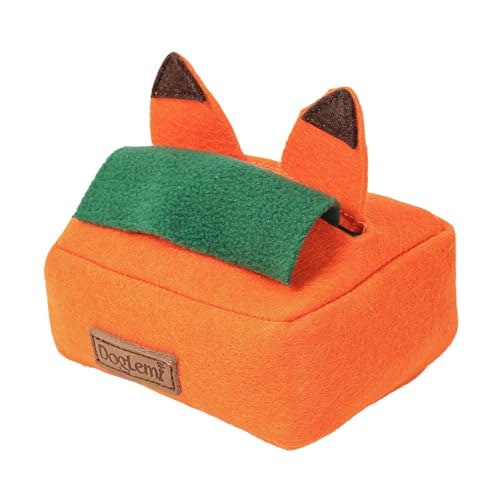 perfk Schnüffelspielzeug für Hunde, interaktives Futtersuch- und Futtersuch-Fähigkeiten-, langsamer Futterspender, Schnüffel- und Leckerli-Spielzeug, Orange von perfk