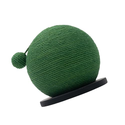 perfk Sisal-Katzenfangball, Sisal-Kratzball, Katzenspielzeug für den Innenbereich, drehbarer Katzenkratzball für kleine und mittelgroße Katzen, Schwarzer Sockel perfk Sisal-Katzenfangball, Sisal-Kratzball, Katzenspielzeug für den Innenbereich, drehbarer Katzenkratzball für kleine und mittelgroße Katzen, Schwarzer Sockel von perfk
