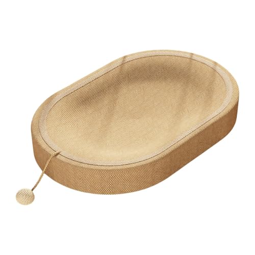 perfk Sisal-Katzenkratzbett, Schlafnest für Kätzchen, multifunktionales, stabiles Loungebett, ovaler Katzenkratznapf für Kätzchen und Katzen perfk Sisal-Katzenkratzbett, Schlafnest für Kätzchen, multifunktionales, stabiles Loungebett, ovaler Katzenkratznapf für Kätzchen und Katzen von perfk