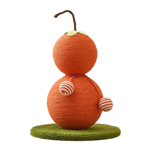 perfk Sisal Scratch Post, Katzenkratzkugel mit Sisalseil, niedlicher Katzenkratzer, Katzenkratzpfosten für Innenkatzen, Orange perfk Sisal Scratch Post, Katzenkratzkugel mit Sisalseil, niedlicher Katzenkratzer, Katzenkratzpfosten für Innenkatzen, Orange von perfk