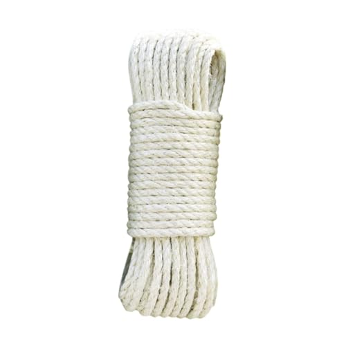 perfk Sisal Twine Seil Katze Kratzkabel Katze Kratzer Post DIY Hand Crafts Claw Control Toy Wicking Twine Seilkatze Strin, Weiß von perfk