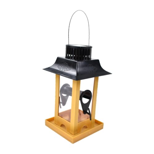 perfk Solar Bird Feeder, Taubenfuttermitteldekoration, Hoflicht vielseitiges Fütterung mit Lampe, für Garten außerhalb des Gehundshofs von perfk