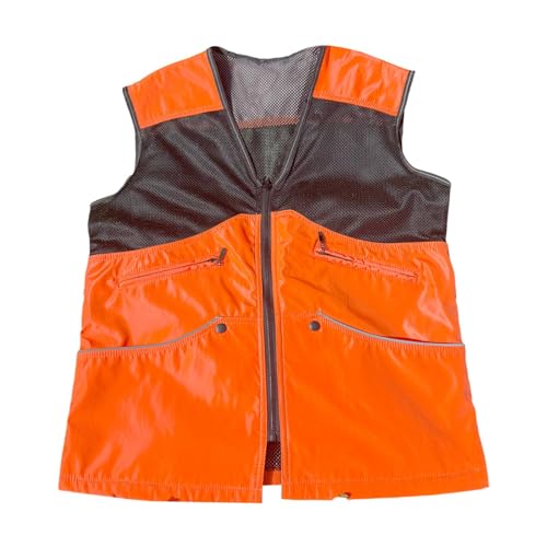 perfk Sommerhund Handler Training orange Anti -Scratch -Kleidung vielseitiges Accessoire für Männer Frauen wasserdichte Fischereiweste, Größe XXL von perfk