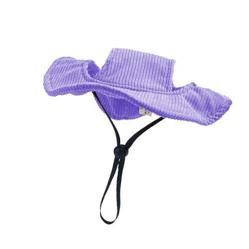 perfk Summer Hundekappe Welpe Sonnenhut, verstellbar, für kleine mittelgroßen Hunden, Hundehut niedlicher Haustier Eimer Hut zum Laufen im Freien Wandern, L von perfk