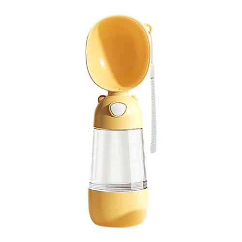 perfk Tragbare Haustier Trinkflasche für Unterwegs, Gelb mit Futterspender, 7.5 cm x 28.5 cm perfk Tragbare Haustier Trinkflasche für Unterwegs, Gelb mit Futterspender, 7.5 cm x 28.5 cm von perfk