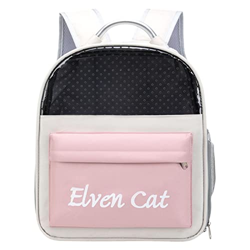 perfk Tragbare Katze-Hunde-Tragetasche, großer, super belüfteter Design-Rucksack, Umhängetasche, Haustier-Reisetasche, für kleine Haustiere, die kleine, Rosa perfk Tragbare Katze-Hunde-Tragetasche, großer, super belüfteter Design-Rucksack, Umhängetasche, Haustier-Reisetasche, für kleine Haustiere, die kleine, Rosa von perfk