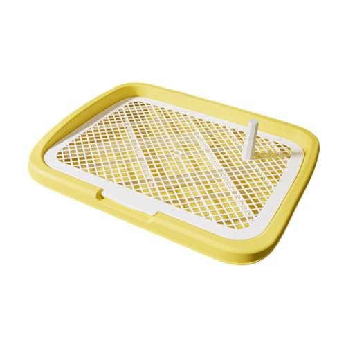 perfk Training Tablett Hunde Töpfchen Haustier Lieferungen Töpfchen Zug Ecke Haustierhund Toilettenhund Pee Pad Halter für kleine Hunde, Gelb perfk Training Tablett Hunde Töpfchen Haustier Lieferungen Töpfchen Zug Ecke Haustierhund Toilettenhund Pee Pad Halter für kleine Hunde, Gelb von perfk