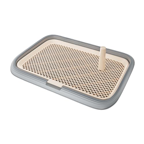 perfk Training Tablett Hunde Töpfchen Haustier Lieferungen Töpfchen Zug Ecke Haustierhund Toilettenhund Pee Pad Halter für kleine Hunde, Grau von perfk