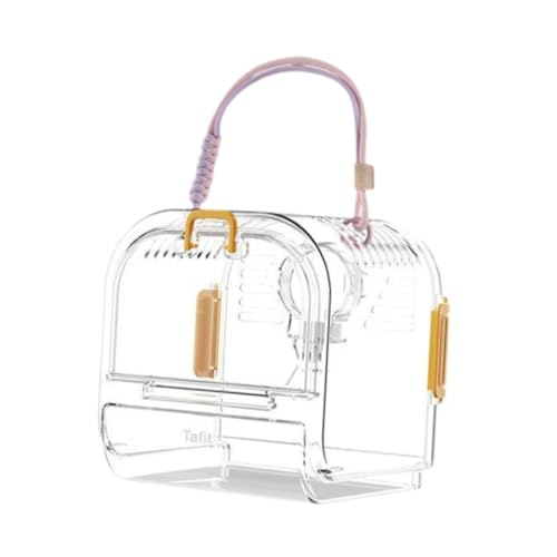 perfk Transportbox für Kleintiere, Tragetasche, atmungsaktive tragbare Transportkiste, Hamsterkäfig für Meerschweinchen, kleine Haustiere, Mäuse, Gelb perfk Transportbox für Kleintiere, Tragetasche, atmungsaktive tragbare Transportkiste, Hamsterkäfig für Meerschweinchen, kleine Haustiere, Mäuse, Gelb von perfk
