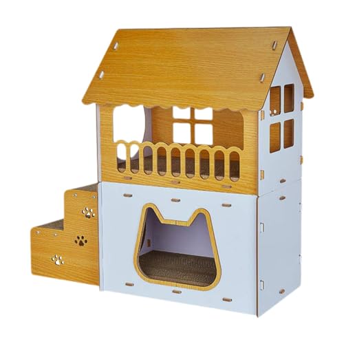perfk Treppe, Katzenhaus aus Karton, Versteck zum Ausruhen und Schlafen, Klettergerüst für Katzen, Katzenbett, Katzenklauenbrett für Kleintiere, perfk Treppe, Katzenhaus aus Karton, Versteck zum Ausruhen und Schlafen, Klettergerüst für Katzen, Katzenbett, Katzenklauenbrett für Kleintiere, von perfk