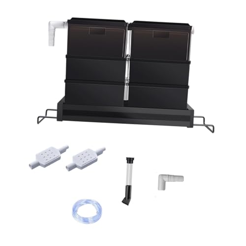 perfk Tropffilterbox für Fischtanks, Stummschaltung, Leichter Wassertankfilter, Multifunktions-Aquarium-Filterbox für Aquarienamphibien, 6 Kisten perfk Tropffilterbox für Fischtanks, Stummschaltung, Leichter Wassertankfilter, Multifunktions-Aquarium-Filterbox für Aquarienamphibien, 6 Kisten von perfk