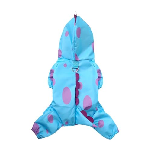 perfk Verstellbare Hunde Regenjacke im Freien Regenbekleidung Leicht Winddicht für kleine mittelgroße Hunde mit Leinenloch Poncho Hundekleidung, L von perfk