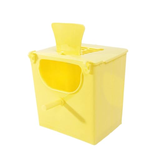 perfk Vogel Brutbox Birdhouse tragbarer Mehrnutzungspapierhaus Vogelkäfig für Wellensittich Kanarische Finch Kleine mittelgroße Tierliebvögel, Gelb von perfk