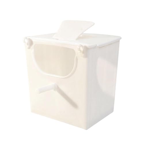 perfk Vogel Brutbox Birdhouse tragbarer Mehrnutzungspapierhaus Vogelkäfig für Wellensittich Kanarische Finch Kleine mittelgroße Tierliebvögel, Weiß von perfk