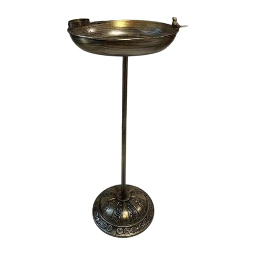 perfk Vogelbad Vogelbad für außerhalb rustikaler Hauswarming Geschenk freistehende Vogelbäder Feeder -Schalen für den Hof Rasen Balkon Yard von perfk
