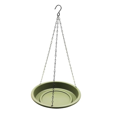 perfk Vogelfutterspender zum Aufhängen mit Metallhaken und Kette, Futternapf mit großer Kapazität, hängendes Vogelbad, Wasserfutterspender für Baum, Hof, GrÜn perfk Vogelfutterspender zum Aufhängen mit Metallhaken und Kette, Futternapf mit großer Kapazität, hängendes Vogelbad, Wasserfutterspender für Baum, Hof, GrÜn von perfk